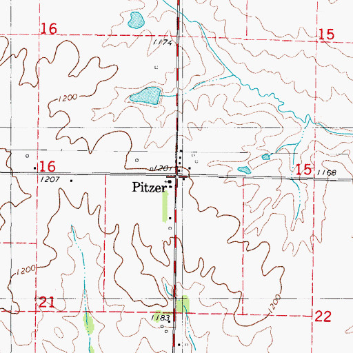 Topographic Map of Township of Jackson, IA