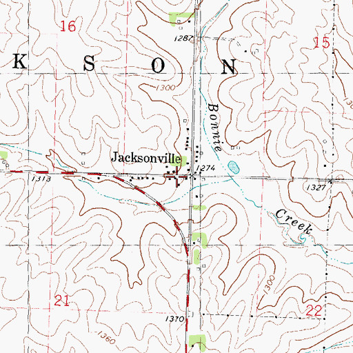 Topographic Map of Township of Jackson, IA