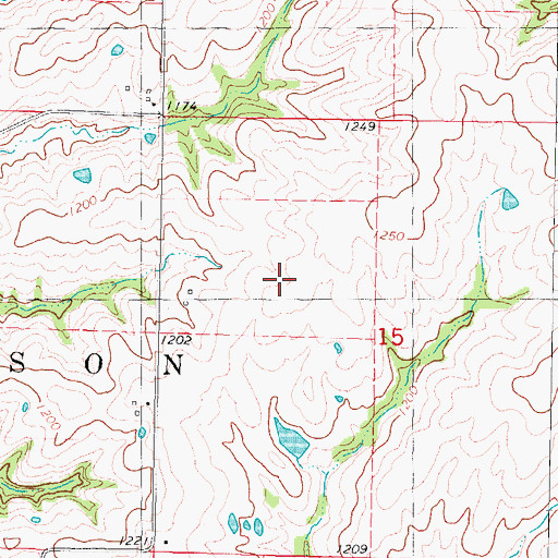 Topographic Map of Township of Jackson, IA