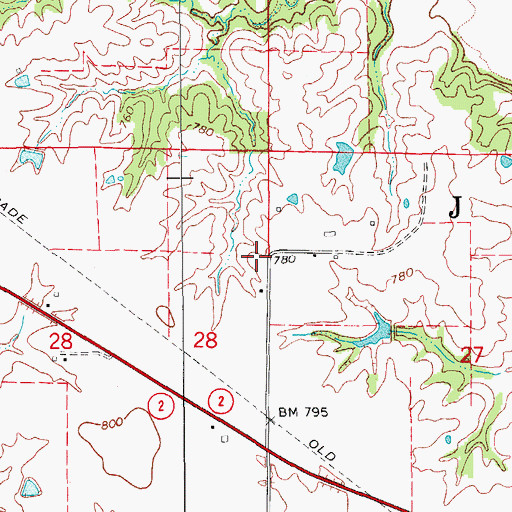 Topographic Map of Township of Jackson, IA