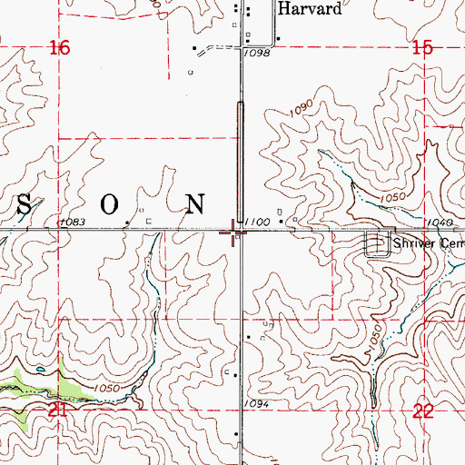 Topographic Map of Township of Jackson, IA