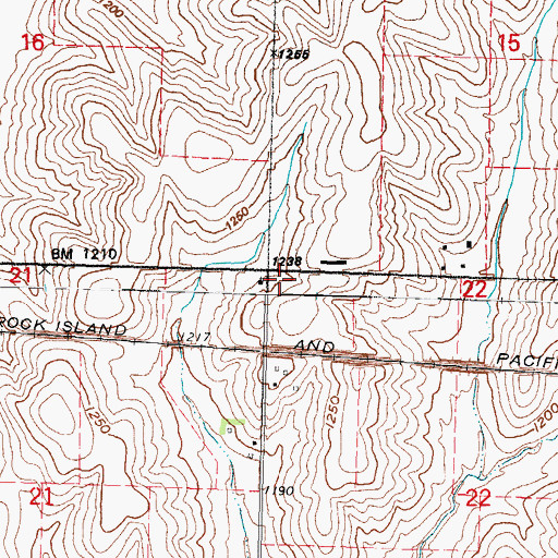 Topographic Map of Township of James, IA
