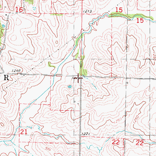 Topographic Map of Township of Jasper, IA