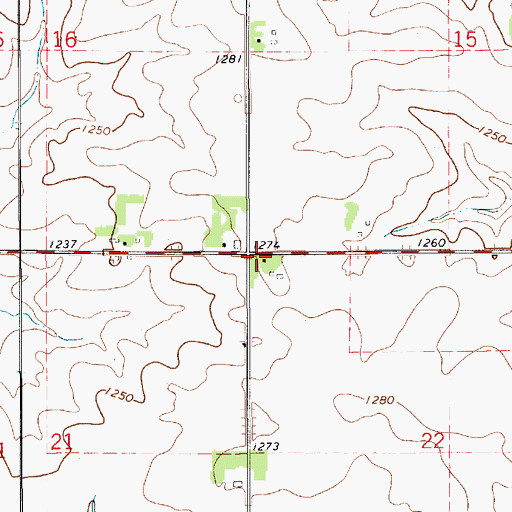 Topographic Map of Township of Jenkins, IA