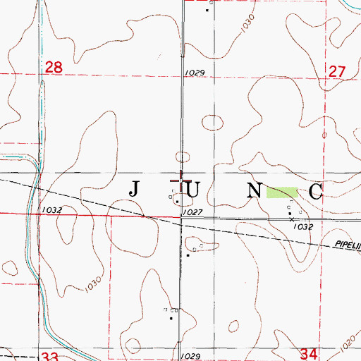 Topographic Map of Township of Junction, IA