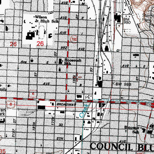 Topographic Map of Township of Kane, IA