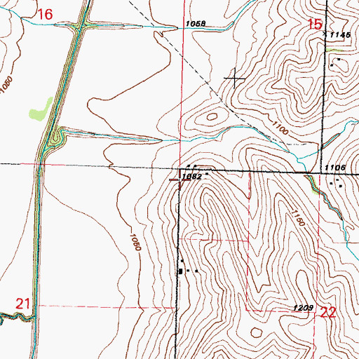 Topographic Map of Township of Keg Creek, IA