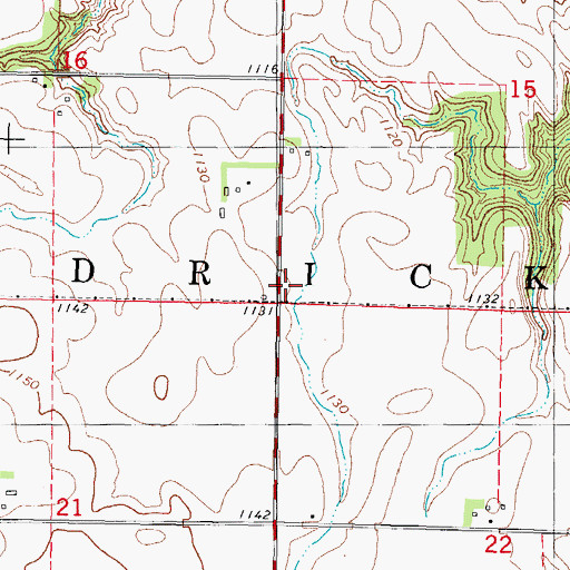 Topographic Map of Township of Kendrick, IA