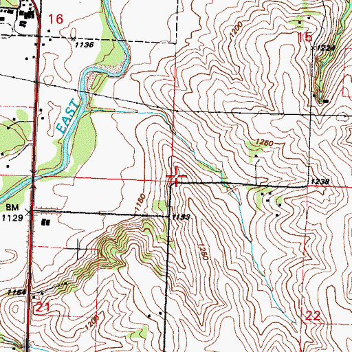 Topographic Map of Township of Knox, IA