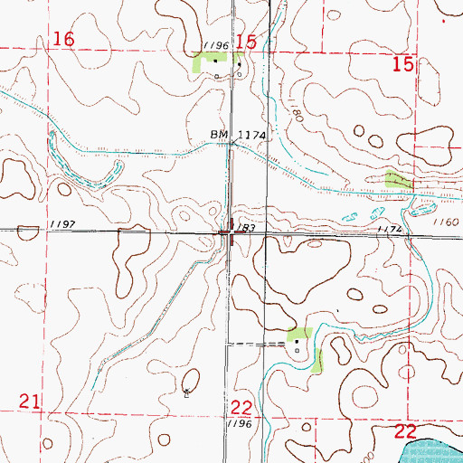 Topographic Map of Township of Lake, IA