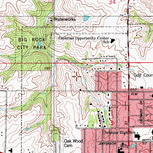Topographic Map of Township of Lake Prairie, IA