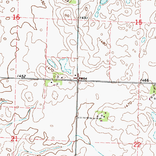 Topographic Map of Township of Lakeville, IA