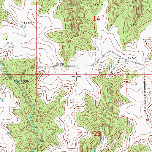 Topographic Map of Township of Lansing, IA
