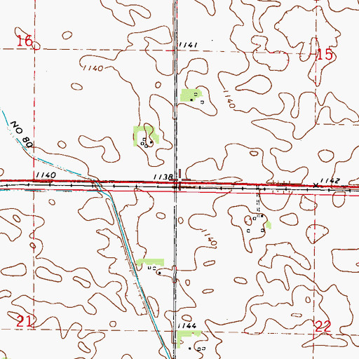 Topographic Map of Township of Ledyard, IA