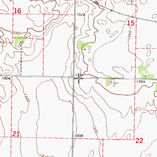 Topographic Map of Township of Lee, IA