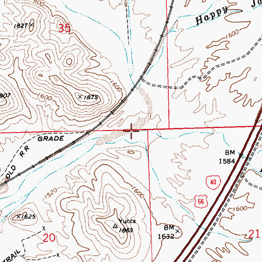 Topographic Map of Flattop Wash, AZ