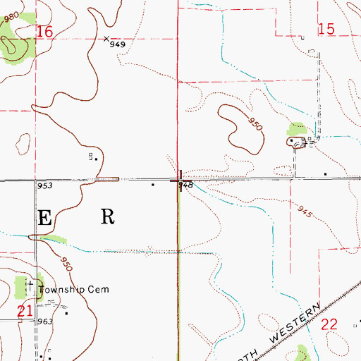 Topographic Map of Township of Lester, IA