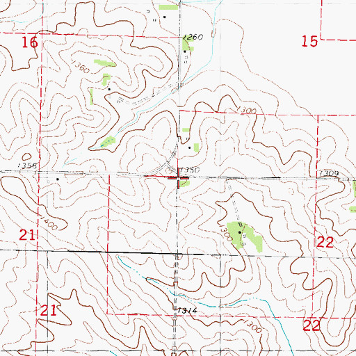 Topographic Map of Township of Levey, IA