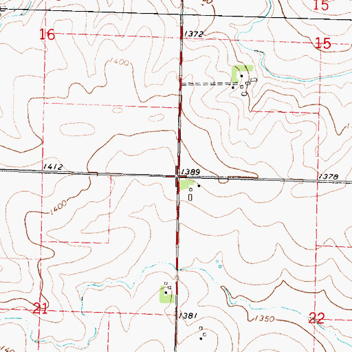 Topographic Map of Township of Liberty, IA