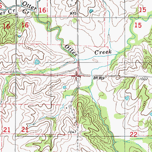 Topographic Map of Township of Liberty, IA