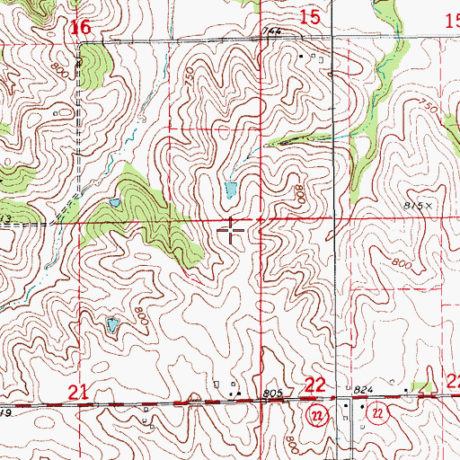 Topographic Map of Township of Liberty, IA