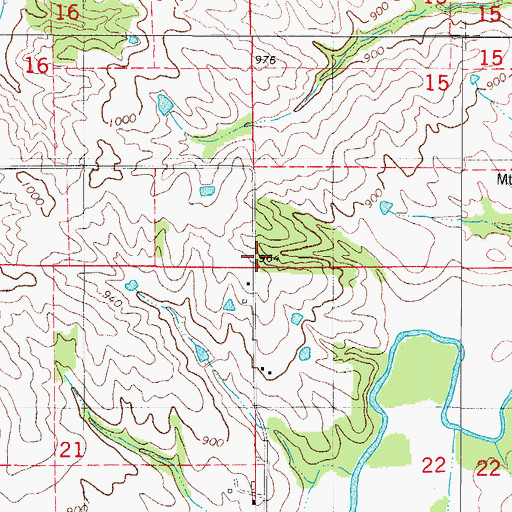 Topographic Map of Township of Liberty, IA