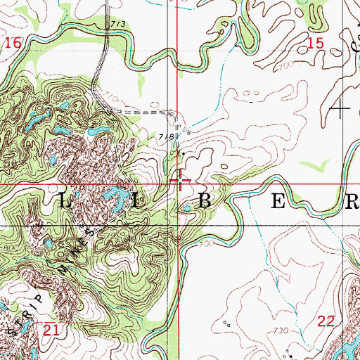 Topographic Map of Township of Liberty, IA