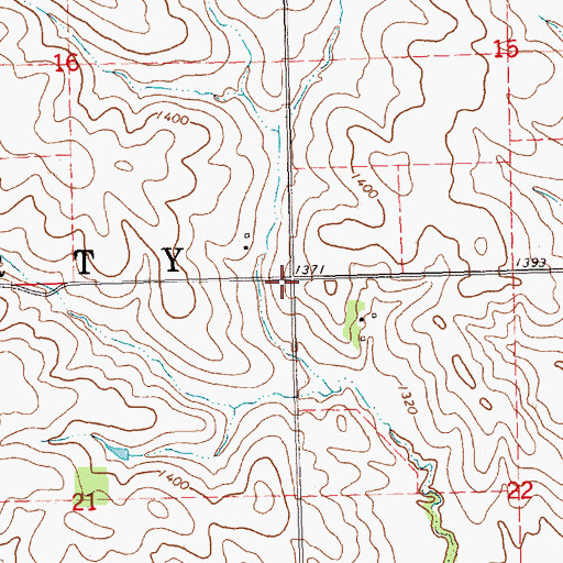 Topographic Map of Township of Liberty, IA