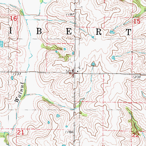 Topographic Map of Township of Liberty, IA