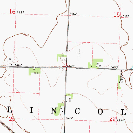 Topographic Map of Township of Lincoln, IA