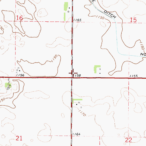Topographic Map of Township of Lincoln, IA