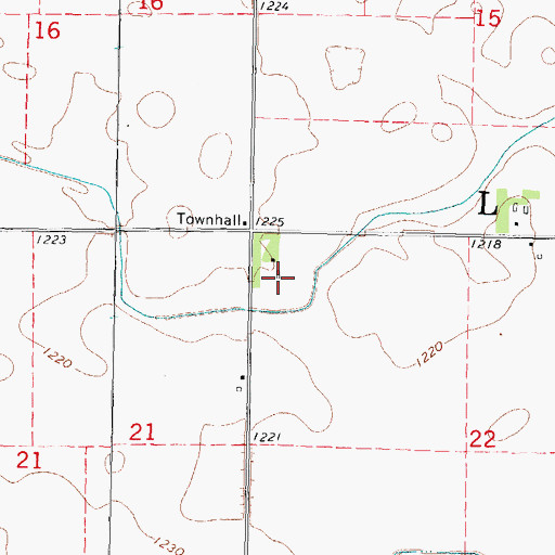 Topographic Map of Township of Lincoln, IA