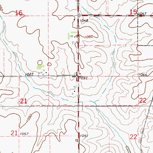 Topographic Map of Township of Lincoln, IA