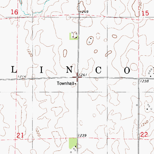 Topographic Map of Township of Lincoln, IA