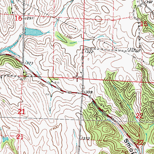 Topographic Map of Township of Little Sioux, IA