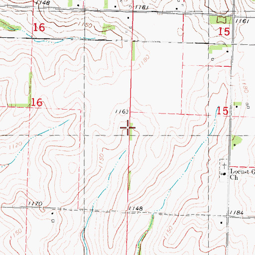 Topographic Map of Township of Locust Grove, IA