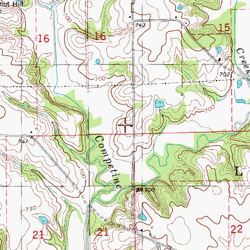 Topographic Map of Township of Locust Grove, IA