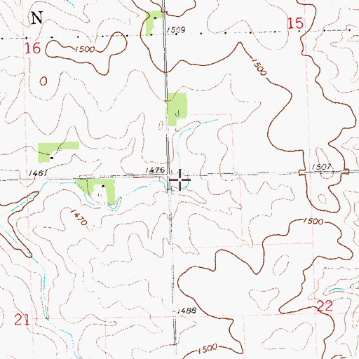 Topographic Map of Township of Logan, IA