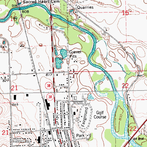 Topographic Map of Township of Lovell, IA