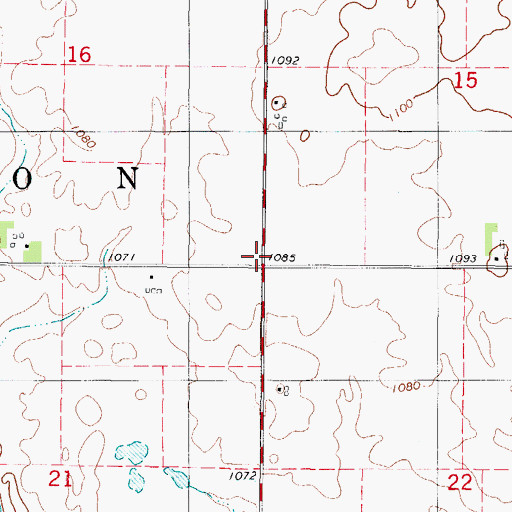 Topographic Map of Township of Lyon, IA
