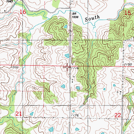 Topographic Map of Township of Madison, IA