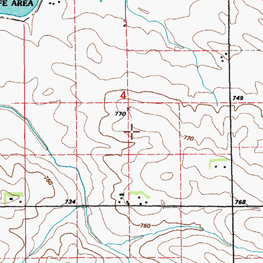 Topographic Map of Township of Madison, IA