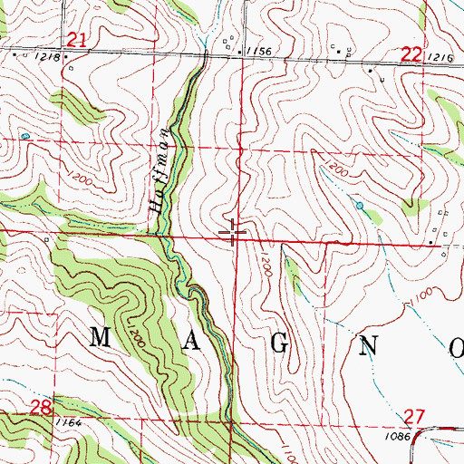 Topographic Map of Township of Magnolia, IA