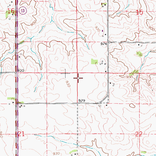 Topographic Map of Township of Maine, IA