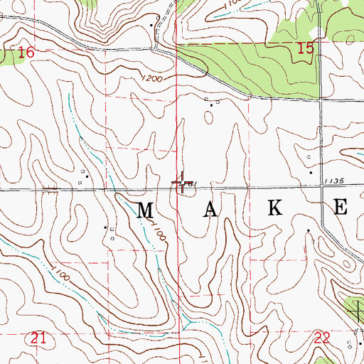 Topographic Map of Township of Makee, IA