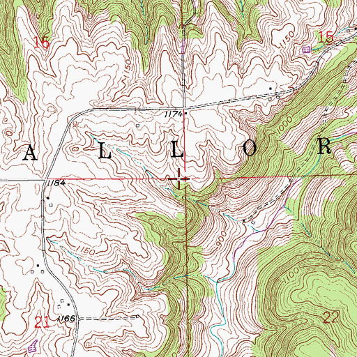 Topographic Map of Township of Mallory, IA
