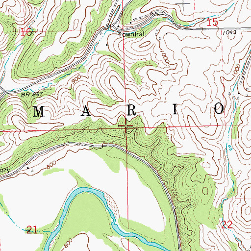 Topographic Map of Township of Marion, IA