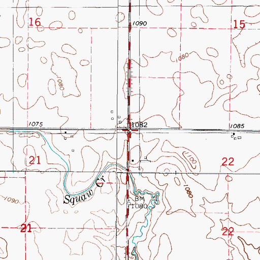 Topographic Map of Township of Marion, IA