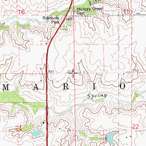 Topographic Map of Township of Marion, IA