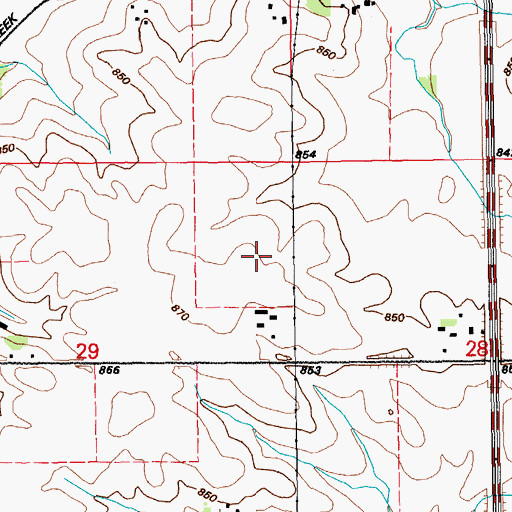 Topographic Map of Township of Marion, IA